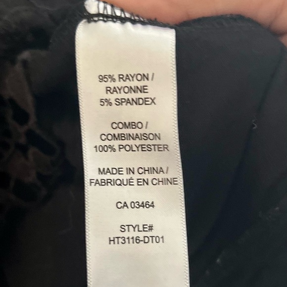 Black and white empire waist blouse XXL - Picture 3 of 4